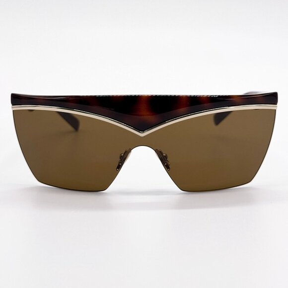 NEW SAINT LAURENT SUNGLASSES SL614 MASK 002 HAVANA GOLD WOMEN main image 6